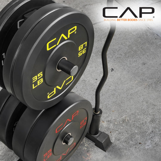 CAP Olympic Bumper Plate Weight Set 100–370LB for Home Gyms