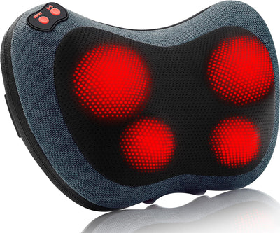 Deep Kneading Massage Nodes - Experience therapeutic relief with this massage pillow with heat.