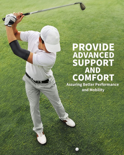 Stack of CAMBIVO elbow braces for tendonitis, showcasing variety for different needs.