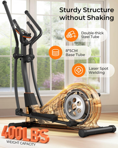 The quiet operation of Niceday's elliptical trainer for home, designed for undisturbed workouts.
