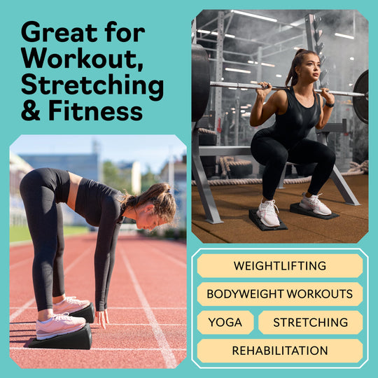 Squat Wedge Set for Improved Mobility &amp; Deeper Squats | DreamChaserHQ