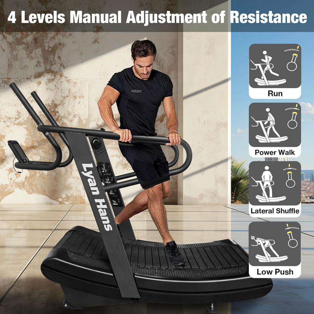 Curved Manual Treadmill for Self-Powered Running &amp; Endurance Training | DreamChaserHQ