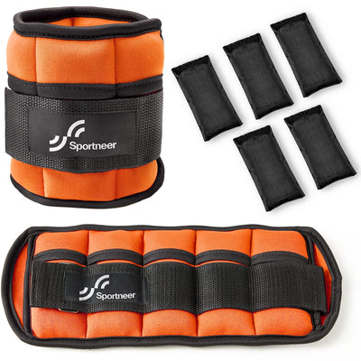 Sportneer Adjustable Weighted Ankle Weights Set 1 Pair 2 4 6 8 10 Lbs Leg Weight Straps for Women Men for Gym,Fitness, Workout,Walking, Jogging,1-5 lbs for Each Ankle, 1 Pair 2-10 lbs (Black) - Dreamchaser Headquarters