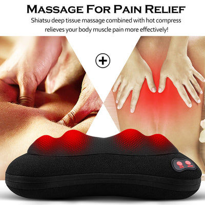 Compact Design - Portability of the Papillon massage pillow with heat for easy storage and travel.