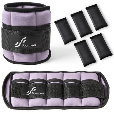 Sportneer Adjustable Weighted Ankle Weights Set 1 Pair 2 4 6 8 10 Lbs Leg Weight Straps for Women Men for Gym,Fitness, Workout,Walking, Jogging,1-5 lbs for Each Ankle, 1 Pair 2-10 lbs (Black) - Dreamchaser Headquarters