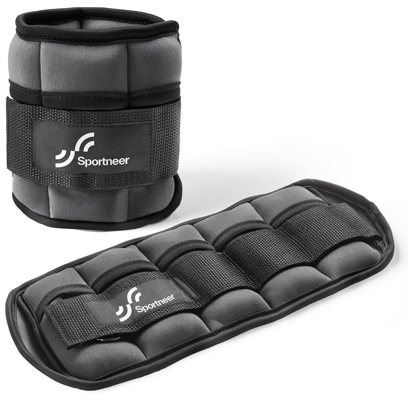 Sportneer Adjustable Weighted Ankle Weights Set 1 Pair 2 4 6 8 10 Lbs Leg Weight Straps for Women Men for Gym,Fitness, Workout,Walking, Jogging,1-5 lbs for Each Ankle, 1 Pair 2-10 lbs (Black) - Dreamchaser Headquarters