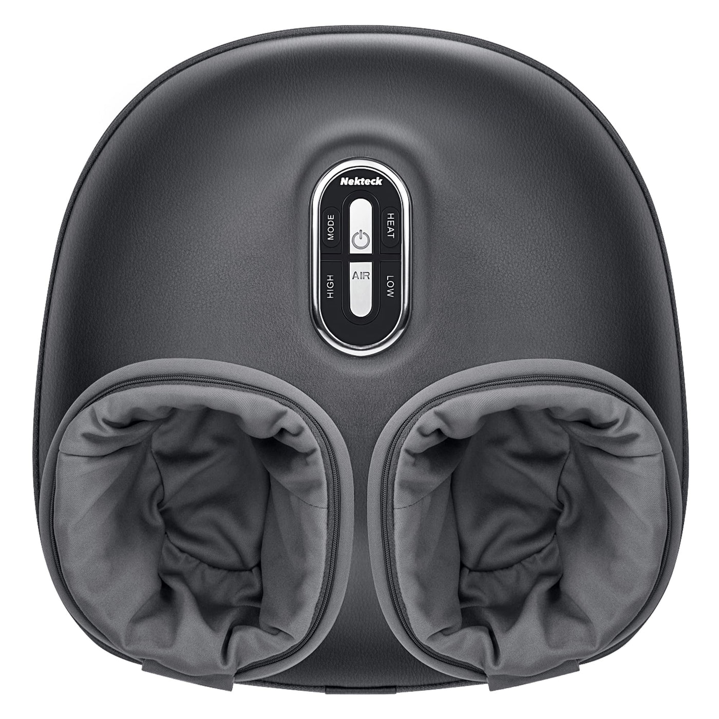 Nekteck Shiatsu Foot Massager Machine in gray provides deep tissue foot therapy with soothing heat and multiple massage modes.