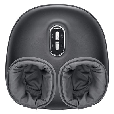 Nekteck Shiatsu Foot Massager Machine in gray provides deep tissue foot therapy with soothing heat and multiple massage modes.