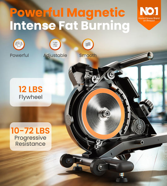 Close-up of the YOSUDA Magnetic Rowing Machine&