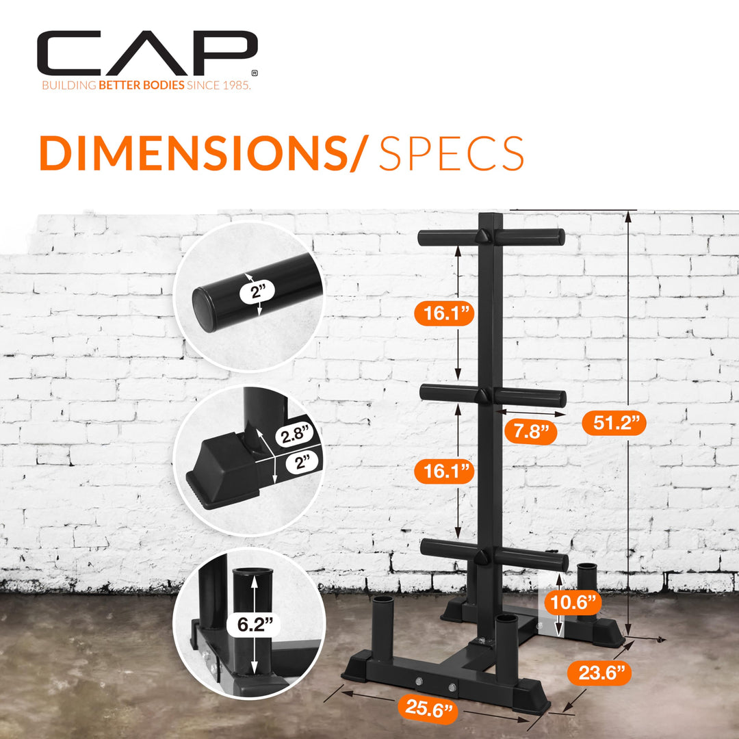 CAP Olympic Bumper Plate Weight Set 100–370LB for Home Gyms