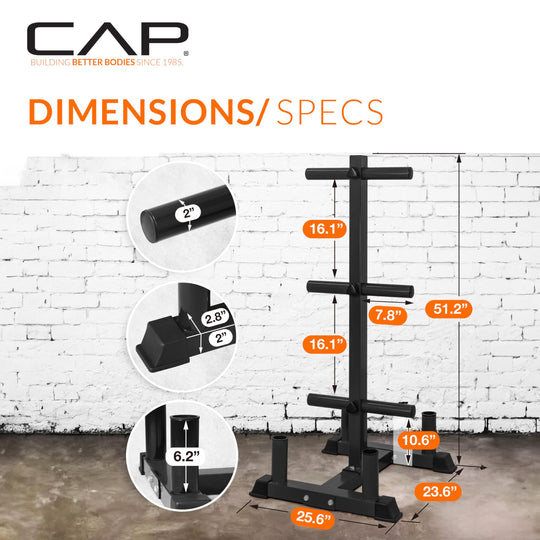 CAP Olympic Bumper Plate Weight Set 100–370LB for Home Gyms
