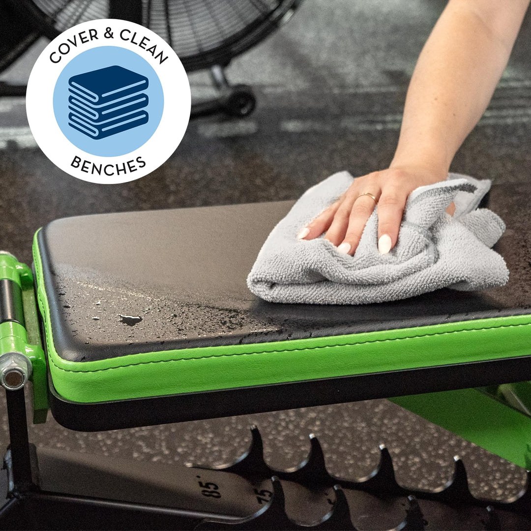 Vibrant colors of S&amp;T INC. Microfiber Gym Towels, ideal for gym and yoga purposes.