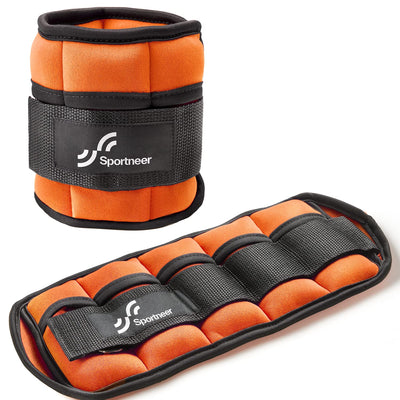 Sportneer Adjustable Weighted Ankle Weights Set 1 Pair 2 4 6 8 10 Lbs Leg Weight Straps for Women Men for Gym,Fitness, Workout,Walking, Jogging,1-5 lbs for Each Ankle, 1 Pair 2-10 lbs (Black) - Dreamchaser Headquarters