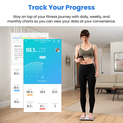 Etekcity Bluetooth Body Composition Scale - Digital Weight Scale with BMI, Body Fat & Muscle Mass Tracking - Dreamchaser Headquarters
