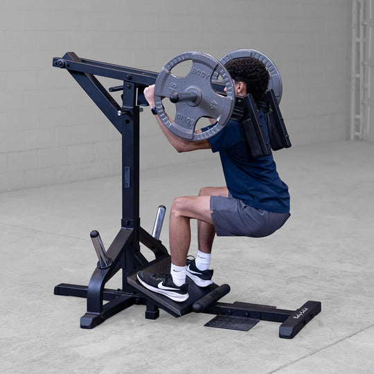 Body-Solid Leverage Squat &amp; Calf Machine for Lower Body Strength Training | Heavy-Duty Leg Press &amp; Calf Raise System | DreamchaserHQ