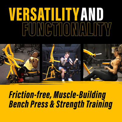 Powertec Fitness Workbench LeverGym - Workout Bench, 500 LB Weight Capacity, Black - Gym Equipment for Home - Adjustable Full Body Workout Machine - Dreamchaser Headquarters