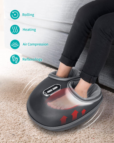 Close-up of the Nekteck Foot Massager's deep kneading nodes for effective deep tissue foot therapy and reflex zone targeting.