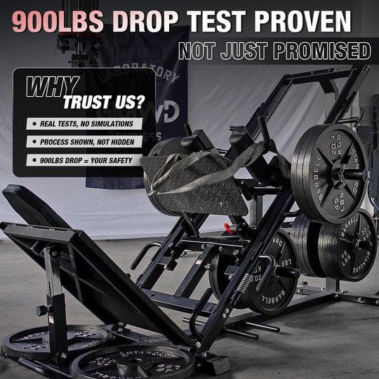 GMWD Leg Press Hack Squat Machine Combo, Leg Press Machine with Linear Bearing, Lower Body with Weight Storage for Quads, Hamstring, Glutes, Home Gym Exercise Equipment - Dreamchaser Headquarters