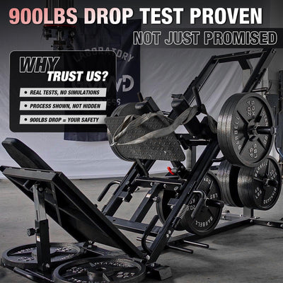 GMWD Leg Press Hack Squat Machine Combo, Leg Press Machine with Linear Bearing, Lower Body with Weight Storage for Quads, Hamstring, Glutes, Home Gym Exercise Equipment - Dreamchaser Headquarters