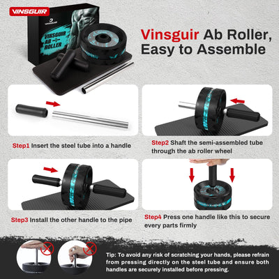 User-friendly Vinsguir Ab Roller Wheel ideal for enhancing workout routines safely.