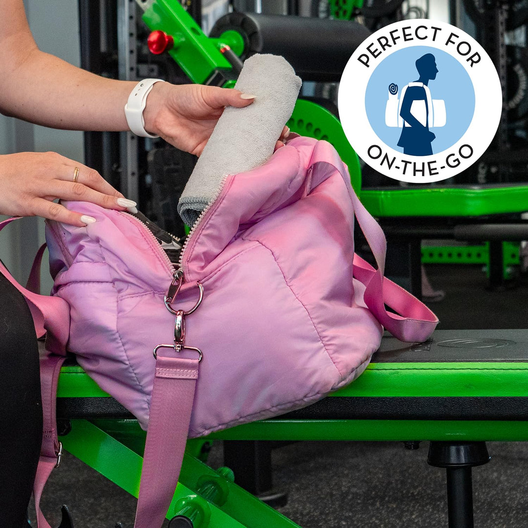 Compact S&amp;T INC. Microfiber Gym Towels, essential for sweat management during exercises.