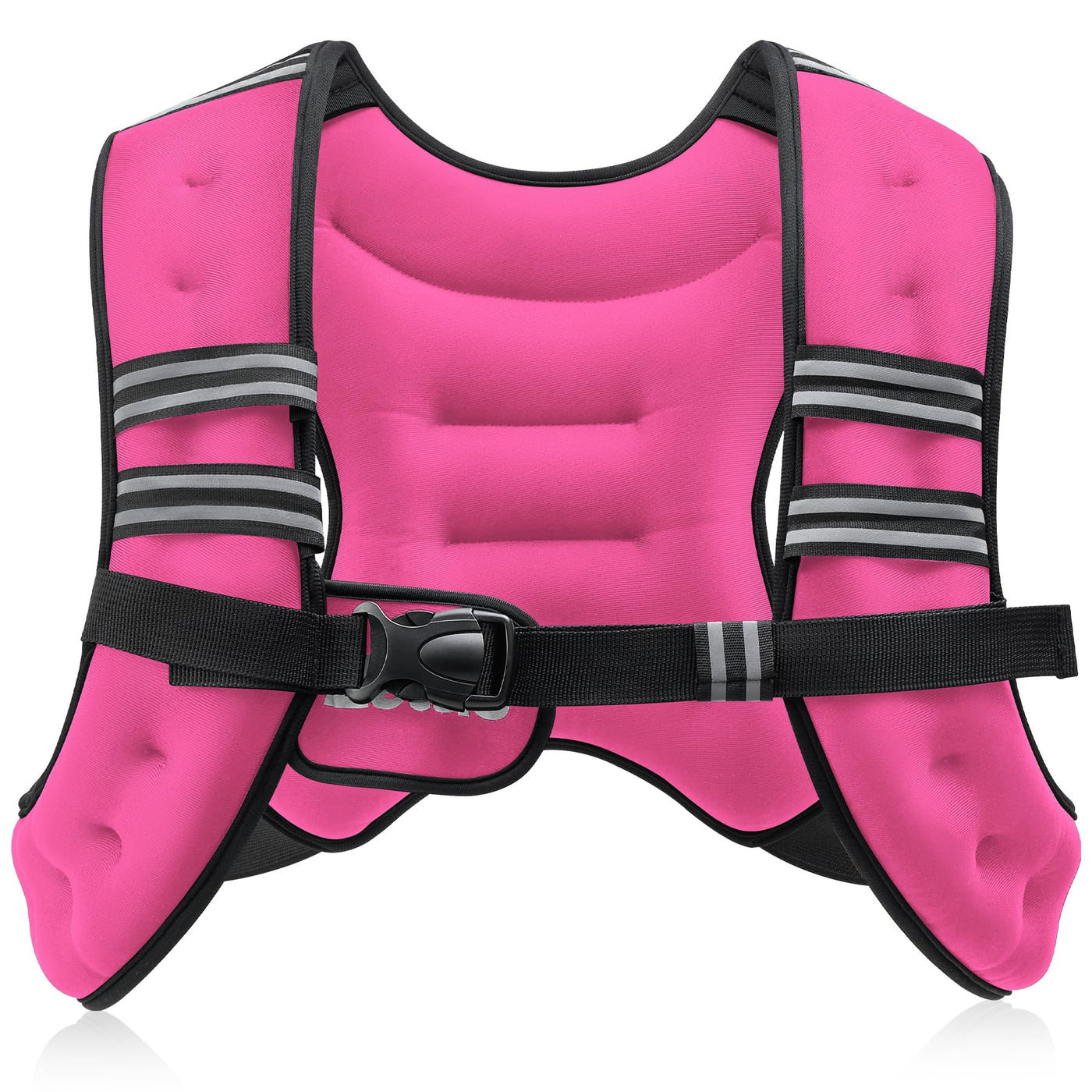 ZELUS Weighted Vest detailed accessories - Detailing the pockets and reflective features of the weighted workout vest.