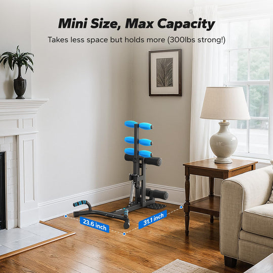 MERACH Deep Squat Machine for Women, Adjustable Glutes Trainer Machine, Core &amp; Leg Exercise, Push Up Workout Equipment at Home Gym(Blue) - Dreamchaser Headquarters