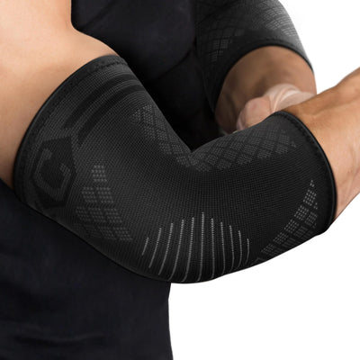 CAMBIVO elbow brace for tendonitis illustrated on a soft backdrop, enhancing its aesthetics.