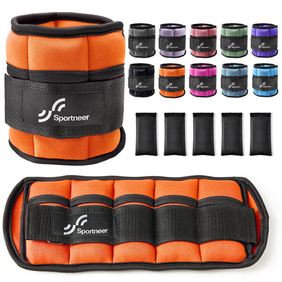 Sportneer Adjustable Weighted Ankle Weights Set 1 Pair 2 4 6 8 10 Lbs Leg Weight Straps for Women Men for Gym,Fitness, Workout,Walking, Jogging,1-5 lbs for Each Ankle, 1 Pair 2-10 lbs (Black) - Dreamchaser Headquarters