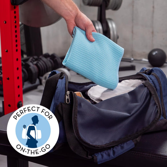 Stunning colors of S&amp;T INC. Microfiber Gym Towels, perfect for active lifestyles.