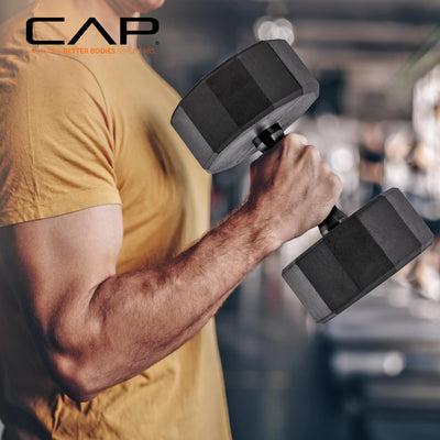 CAP Barbell 150 LB Hex Dumbbells with Rack - Space-Saving Design, Durable Rubber Coating, Versatile for Home Gym - Dreamchaser Headquarters