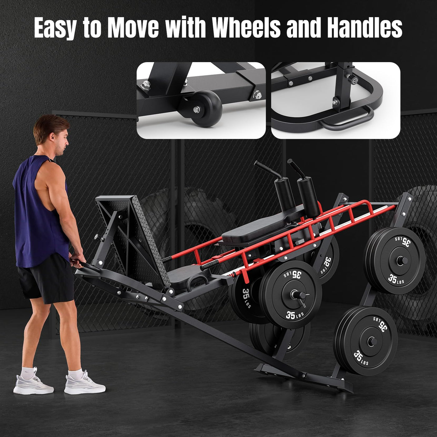 Dripex Leg Press Machine, Leg Press Machines for Home Gym, Professional Leg Press Hack Squat Machine Combo with 4 Weight Plate Storage Holders for Full Lower Body Workout - Dreamchaser Headquarters