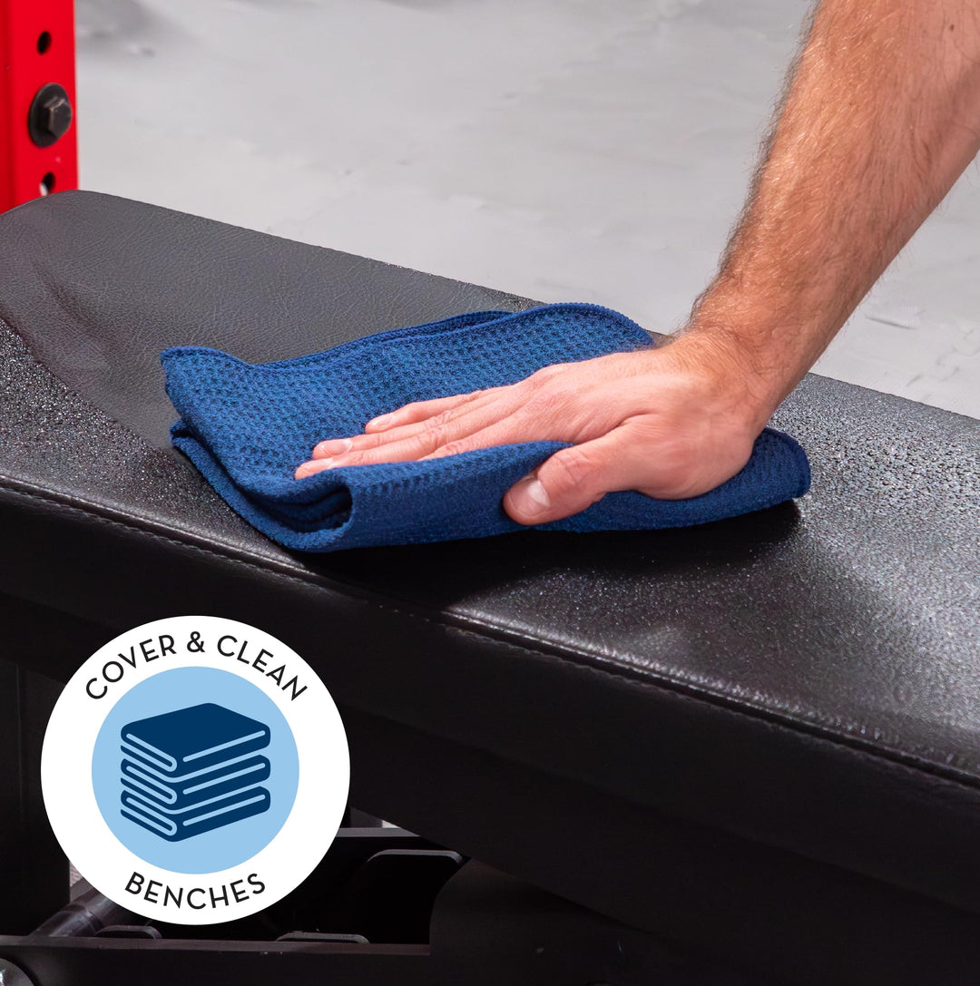 S&amp;T INC. Microfiber Gym Towels in a 6 pack, perfect for personal or gym use.