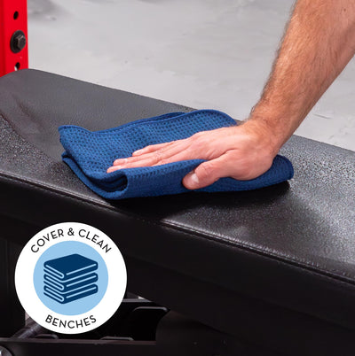 S&T INC. Microfiber Gym Towels in a 6 pack, perfect for personal or gym use.