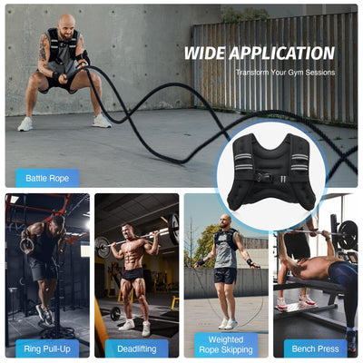 ZELUS Weighted Vest in action - User wearing the weighted workout vest during cardio training for better performance.