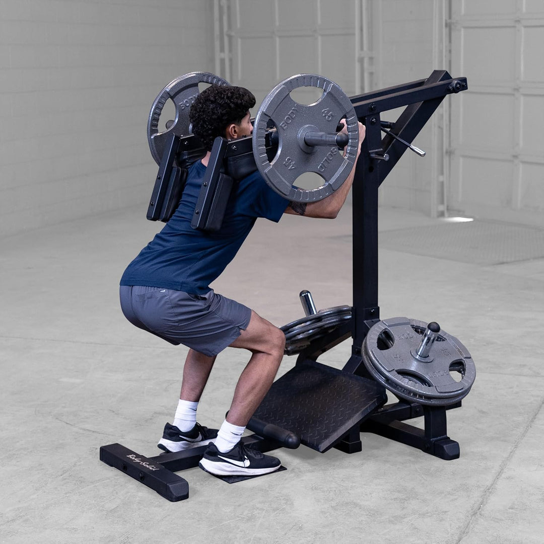 Body-Solid Leverage Squat &amp; Calf Machine for Lower Body Strength Training | Heavy-Duty Leg Press &amp; Calf Raise System | DreamchaserHQ
