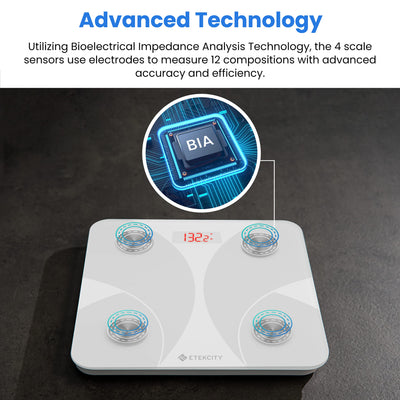 Etekcity Bluetooth Body Composition Scale - Digital Weight Scale with BMI, Body Fat & Muscle Mass Tracking - Dreamchaser Headquarters