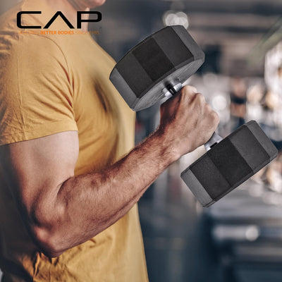 CAP Barbell 150 LB Hex Dumbbells with Rack - Space-Saving Design, Durable Rubber Coating, Versatile for Home Gym - Dreamchaser Headquarters