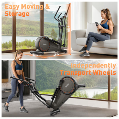 A dynamic view of the Niceday Elliptical Machine illustrating its use for effective home workouts.