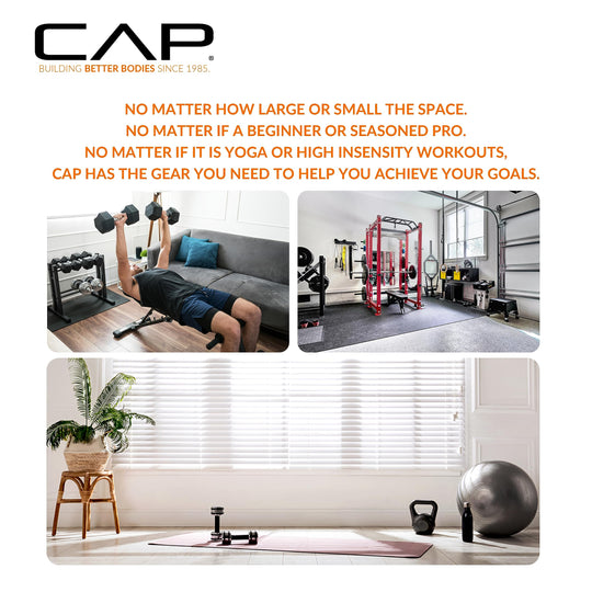 CAP Barbell 150 LB Hex Dumbbells with Rack - Space-Saving Design, Durable Rubber Coating, Versatile for Home Gym - Dreamchaser Headquarters