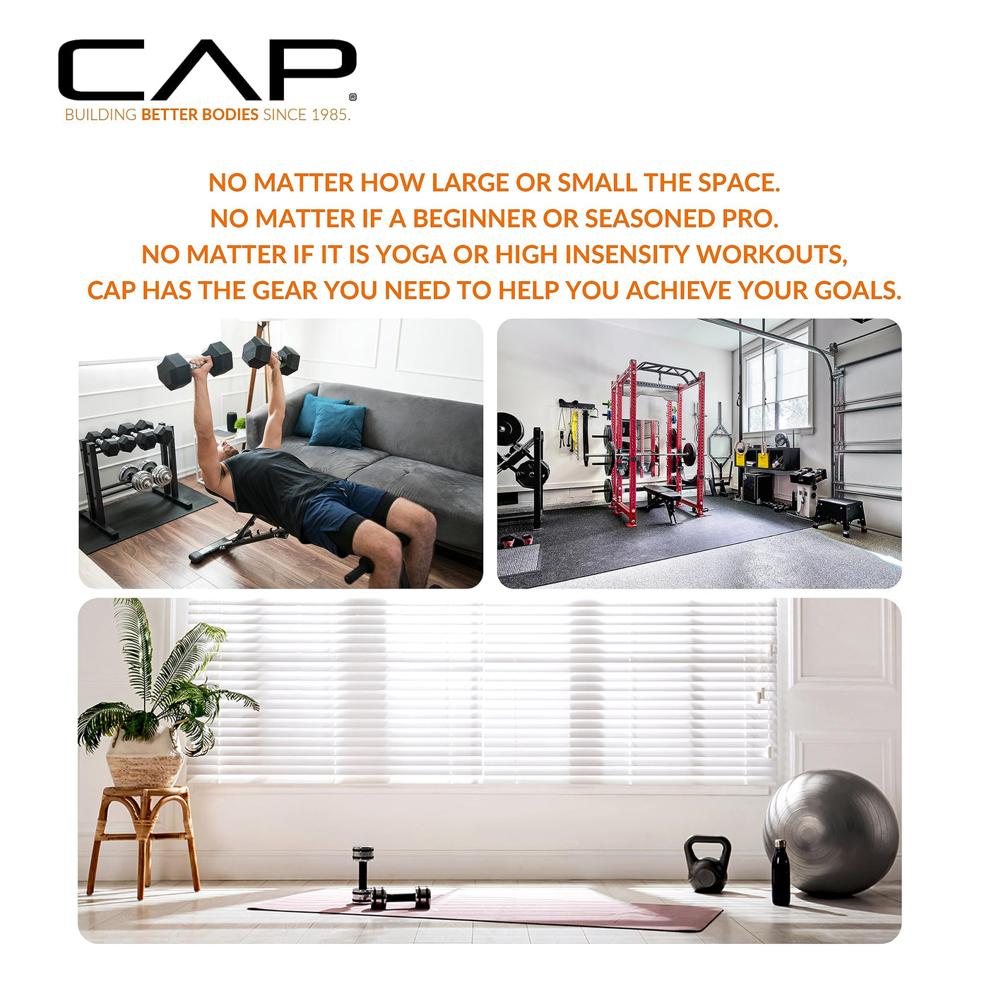 CAP Barbell 150 LB Hex Dumbbells with Rack - Space-Saving Design, Durable Rubber Coating, Versatile for Home Gym - Dreamchaser Headquarters