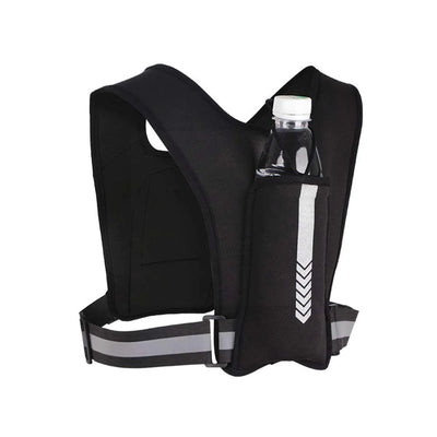 Close-up of the Water Bottle Outdoor Reflective Running Vest Bag showcasing the durable cloth material ideal for outdoor hydration.