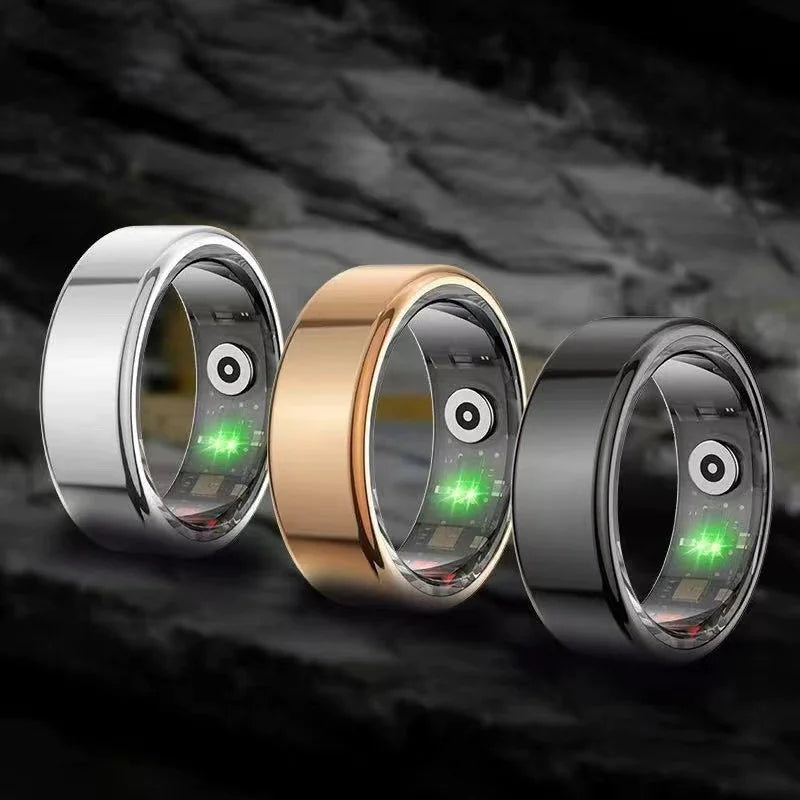 Diverse Smart Ring colors displayed, suitable for those seeking a fitness tracking ring.